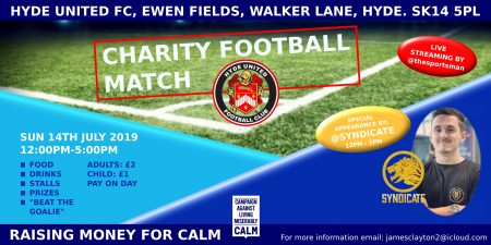 Charity Event in aid of CALM This Sunday